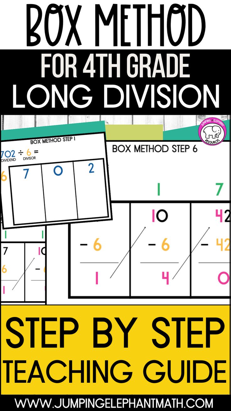 box method for 4th grade long division step by step teaching guide with instructions and printables