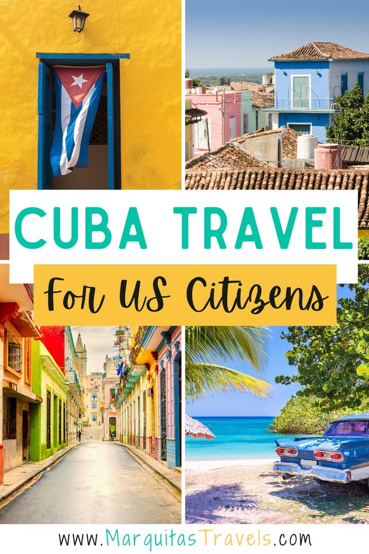 cuba travel for us citizens with pictures of colorful buildings and the words cuba travel for us citizens