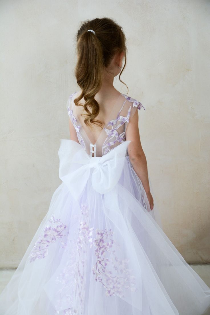 PERFECT FLOWER GIRL DRESS✨ Make order today and SAVE 15%🎁delivery 3-4 days only! Beautiful Baby Flower girl dress with shiny lace embroidery and amazing puffy skirt! Process time: 1-2 working days Delivery time: 5-7working days  Also offer express overnight delivery https://www.etsy.com/listing/1298332912/express-delivery?click_key=eb8207bd8376c2fa762384c4d5701f79c6bcbc77%3A1298332912&click_sum=63123b47&ga_search_query=express&ref=shop_items_search_1&frs=1 *Train is detachable & all dresses hav Purple Floral Applique Princess Dress For Dress-up, Lavender Princess Sleeveless Dress, Lavender Princess Style Sleeveless Dress, Princess Style Sleeveless Lavender Dress, Lavender Tulle Dress For Pageants, Lavender Tulle Dress For Pageant, Elegant Purple Princess Dress For Spring, Lavender Princess Dress For Dress-up, Purple Floral Applique Princess Dress For Wedding