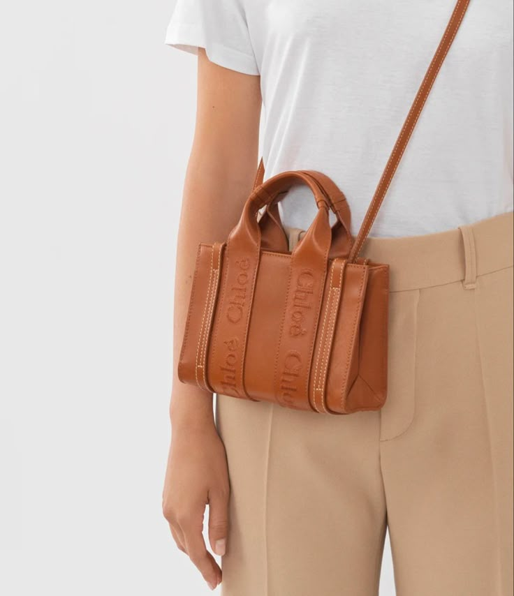 Add to wishlist Brown Leather Tote Bag, Bag Obsession, Brown Leather Totes, Stylish Handbags, Brown Leather Bag, Mini Tote Bag, Bag Trends, Chloe Bag, Chic Handbags