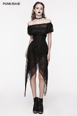 PUNK RAVE Womens Gothic Lace Mesh Steampunk Party Black Long Evening Dress  | eBay Gothic Lingerie Dress, Ethereal Androgyny, Black Long Evening Dress, Goth Prom, Goth Bride, Steampunk Party, Odd Fashion, Long Black Evening Dress, Gothic Dresses