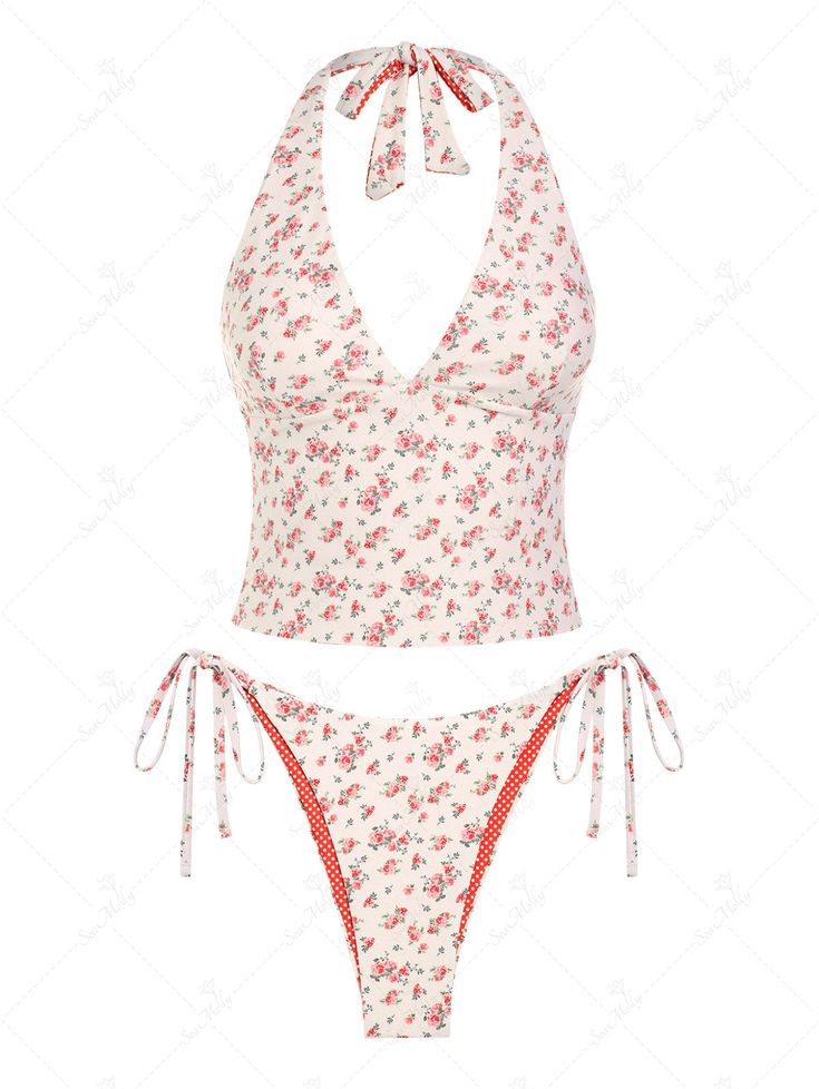 PRODUCT DESCRIPTIONFeatures:Wire Free,Padded (Removable Pads),LinedMaterial:Polyester,SpandexNeckline:HalterPattern Type:Floral,Polka Dot,DitsySwimwear Category:Tankini SetType:Tank Style SwimwearFabric Stretch:High Stretch Old Money Bathing Suits, Bathing Suits Aesthetic, Dress As Your Type, Cute Swim Suits, Cute Two Piece Swimsuit, Modest Bikinis, Trendy Tankini, Cute Tankinis, Tankini Aesthetic