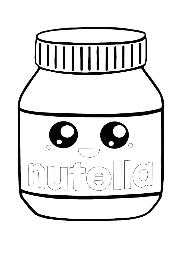 a jar with the word nutella on it's side and eyes drawn in black ink