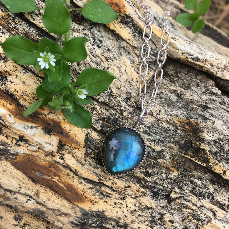 Handcrafted artisan made 20 inch adjustable chain.  Gemstone intentionally made art. Hippie Cowgirl, Cowgirl Gifts, Sister Wife, Mom And Sister, Drop Necklace, Necklace Handmade, Deep Blue, Handmade Necklaces, Labradorite