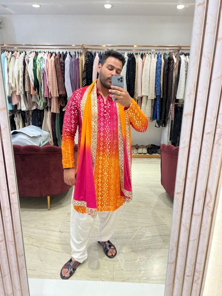 Fancy Kurta Pyjama Set For Men  Colors Off White Bottle Green Navy Blue Onion Pink Black Custom Color Sizes 36,38,40,42,44,46,48.50.52 Navratri Kurta For Men, Navratri 2024, Outfit Herren, Haldi Dress, Onion Pink, Haldi Decor, Mehendi Outfit, Mens Wear Wedding, Haldi Outfits