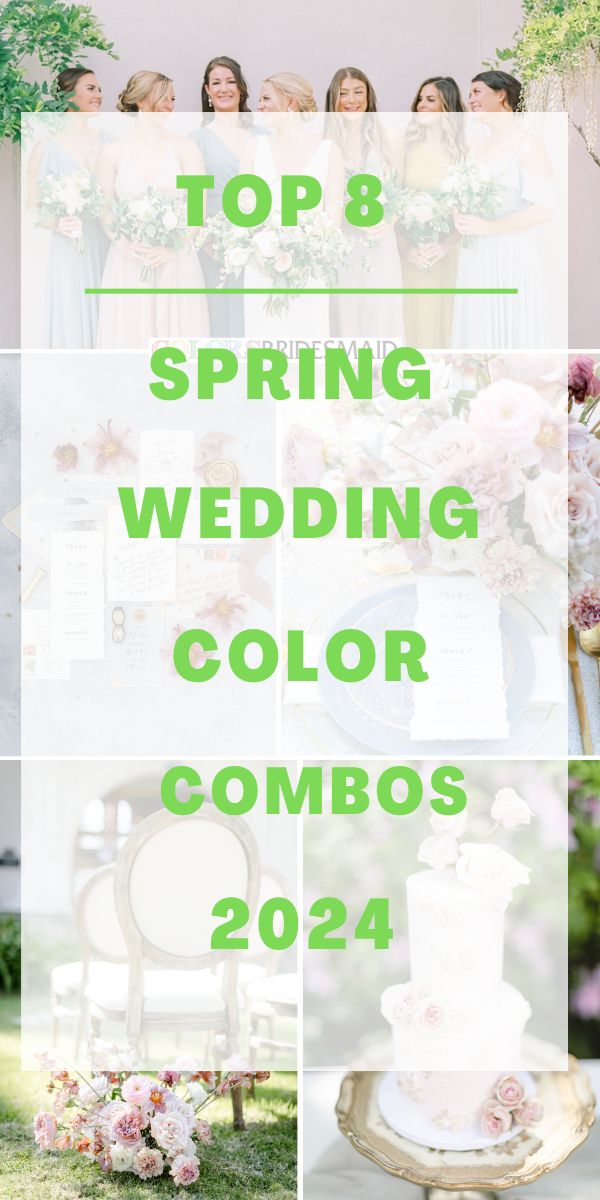 the top 8 spring wedding color combos for your wedding day, according to pink and green