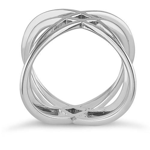 Top of ring height: 21.1mm

      Band width: 20mm

      Shank width: 6.4mm

    
 
       Metal:  925 sterling silver

      Plating: rhodium plated    (what is rhodium?) What is Rhodium? 
 
   If you're not familiar with Rhodium, it's a rare metal in the platinum   group, and at over $20,000 per KG, it's almost as expensive as Platinum! It's   ultra shiny with a very high "reflectance" rating. It is non-corrosive so it   will not tarnish or rust, and is not affected by sweat and body acids. I Fine Jewelry Sterling Silver Dome Ring In White Gold, White Gold Sterling Silver Dome Ring, Modern Platinum Rings For Gift, Modern Platinum Rings For Gifts, Sterling Silver White Gold Dome Ring For Anniversary, Modern Sterling Silver Dome Promise Ring, Elegant Silver Dome Ring With Open Band, White Gold Sterling Silver Dome Ring For Anniversary, Modern White Gold Dome Ring With Open Band