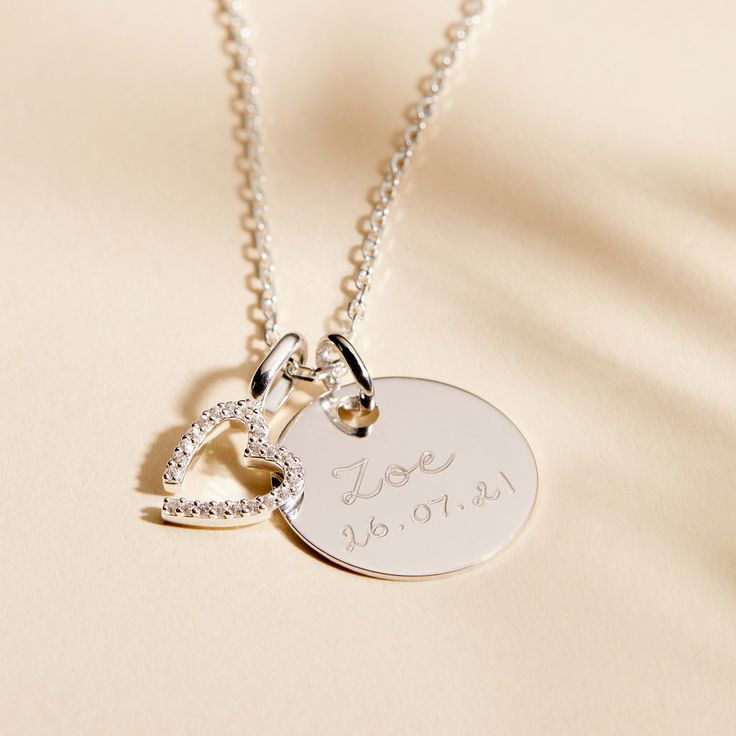 The heart of Merci Maman was founded on celebrating the eternal love between a mother and child and Our Personalized Crystal M Necklace symbolizes just this. With a touch of sparkle with delicate crystal detailing, hand-engrave precious memories onto the front and reverse for the perfect personalized gifts.18K Champagne Gold Plated or 925 Sterling SilverCharm size: Medium Flat Charm (0.7x0.7), Cystal M Charm (0.4x0.3)Secure clasp fasteningCharms are removable from this chain and can be worn on a Heart-shaped Wedding Necklace With Engraving Option, Heart Shaped Wedding Necklace With Engraving Option, Heart Pendant Necklace With Engraving Option For Wedding, Sterling Silver Heart Necklace With Birthstone For Wedding, Wedding Heart Necklace With Birthstone In Sterling Silver, Wedding Sterling Silver Heart Necklace With Birthstone, Heart Pendant Jewelry With Engraving Option For Weddings, Wedding Heart Pendant Jewelry With Engraving Option, Heart Pendant Wedding Jewelry With Engraving Option