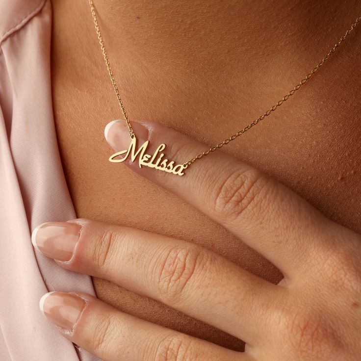 "Introducing our \"Custom Name Necklace\" - a uniquely personalized and stylish accessory. Meticulously crafted with care and precision, this necklace showcases the name of your choice, creating a one-of-a-kind piece. Available in various high-quality materials, it's designed for enduring beauty. The adjustable chain ensures a comfortable fit, perfect for daily wear or special occasions. Elevate your style with a touch of individuality - the \"Custom Name Necklace\" is more than just jewelry; it's a reflection of your identity and a symbol of your personal story. DETAILS: ❥Material: 925k Sterling Silver ❥Color:  Silver, Gold, Rose Gold ❥Finish: Polished ♡ You can choose from several lengths of necklaces: 14\", 16\", 18\", 20\", 22\" - during your order you can select your preferred necklac Custom Pendant Necklace For Personalized Gifts, Personalized Name Pendant Necklace As Gift, Personalized Name Pendant Necklace, Customized Name Necklace For Personalized Gift, Custom Name Pendant Necklace As Birthday Gift, Custom Name Pendant Necklace As Personalized Gift, Custom Name Pendant Necklace For Birthday, Custom Name Pendant Necklace For Birthday Gift, Personalized Pendant Necklace With Custom Name