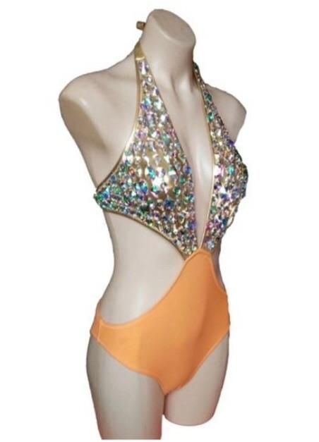 Beautiful luxury sexy bling out 1 piece swimsuit Shiny Summer Bodysuit For Club, Shiny Swimwear For Summer Pool, Summer Party Dancewear Bodysuit, Shiny Swimwear For Summer Parties, Shiny Swimwear For Summer Beach, Shiny Swimwear For Summer Swimming, Shiny Stretch Swimwear For Summer, Summer Swimwear With Stretch And Shiny Finish, Luxury One-piece Swimwear For Summer