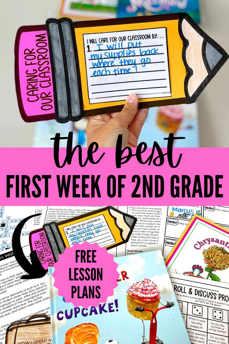 the best first week of 2nd grade lesson plans