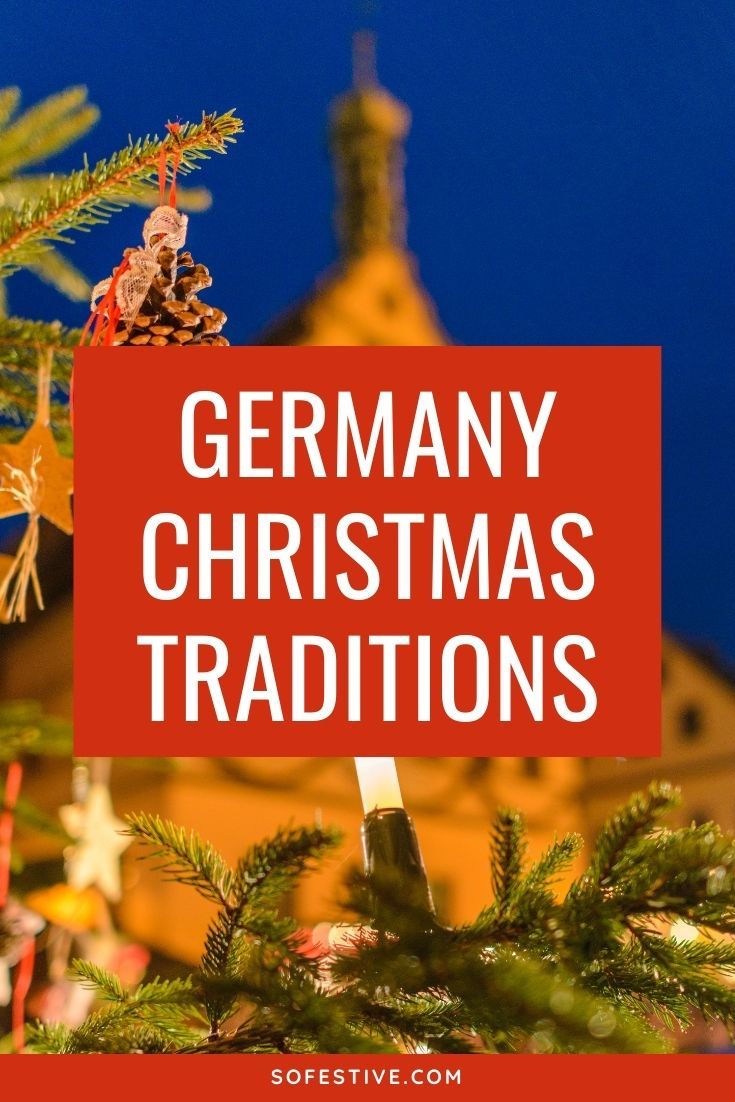 a christmas tree with the words germany christmas traditions on it