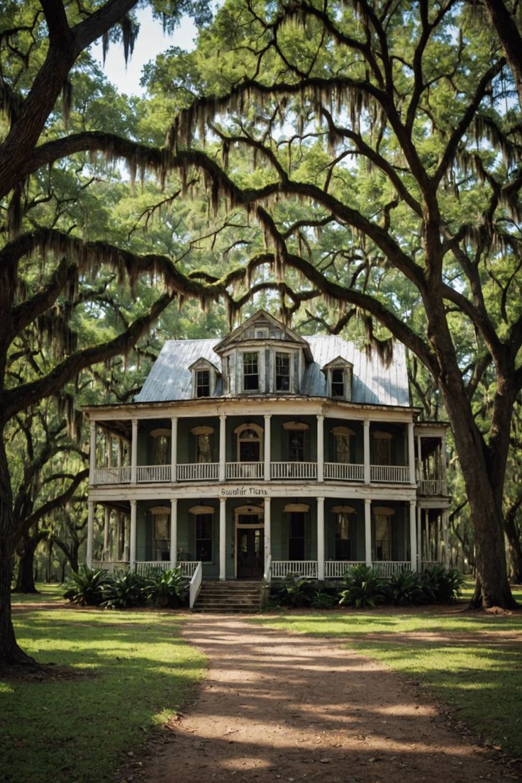 The Soul of the South: A Cultural Tour of Louisiana Houses In New Orleans, Southern Gothic New Orleans, New Orleans Bayou Aesthetic, Louisiana Bayou Homes, New Orleans Library, New Orleans Buildings, New Orleans French Quarter Houses, Vintage New Orleans Aesthetic, New Orleans Jazz Aesthetic