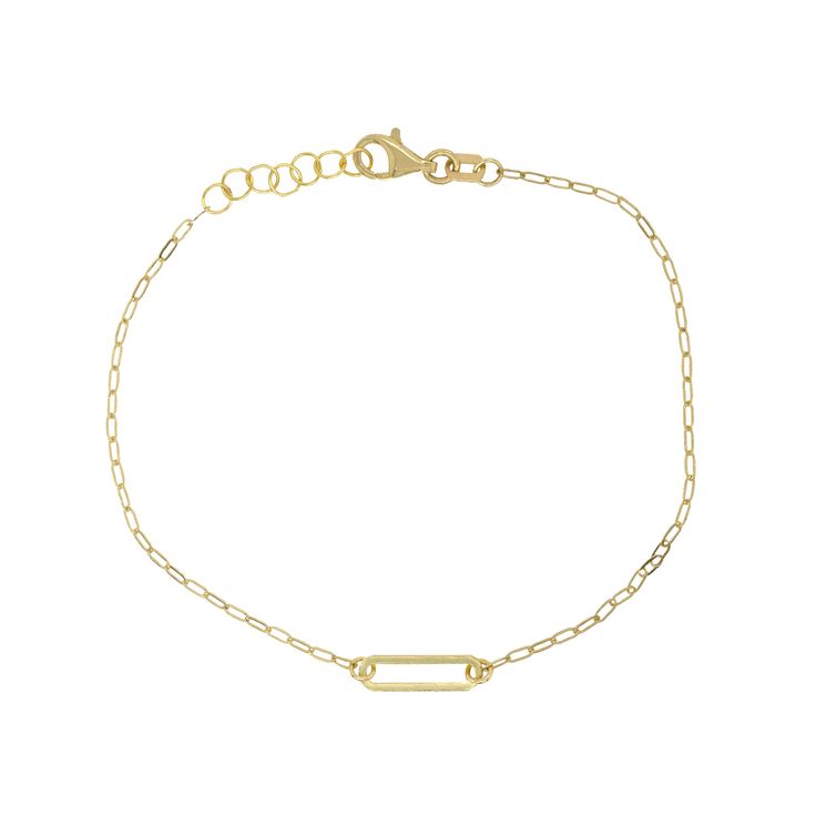 The 14k gold ALBA bracelet is just the right amount of arm candy for every day. Pair it up with the ALVA link necklace to complete the look. Primary bracelet is 14k gold 1.2mm link with a 3.8mm link accent Bracelet length is 6" + 1" of adjustable link chain for custom fit Designed and hand forged in our studio in coastal Southern California Complimentary ShippingReturns and Exchanges Elegant Gold Sterling Silver Paperclip Bracelet, Yellow Gold Bracelet With Delicate Chain And Rectangular Links, 14k Yellow Gold Cable Chain Diamond Bracelet, 14k Gold Diamond Bracelet With Rectangular Links, Modern Gold Diamond Bracelet With Rectangular Links, Yellow Gold Bracelet With Delicate Rectangular Links, 14k Yellow Gold Diamond Bracelet With Cable Chain, Classic Gold Bracelet With Rectangular Links And Delicate Chain, Classic Gold Bracelet With Delicate Rectangular Links