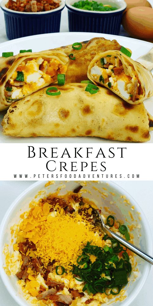 the breakfast crepes are ready to be eaten