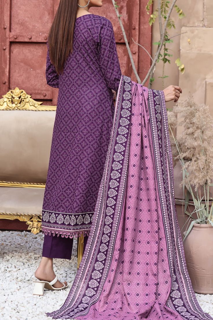 DESCRIPTION: TOP QUALITY THREE PIECE PRINTED LAWN DRESS WITH LAWN DUPATTA 2.75 Mtr Printed Lawn Fabric For Shirt. 2.25 Mtr Printed Lawn Dupatta. 2.5 Mtr Dyed Trouser NOTE: Due to use of heavy flashlights while photo shoot, actual color of dress will vary 10-15% "TO PLACE ORDER ON WHATS'APP " "CLICK HERE"