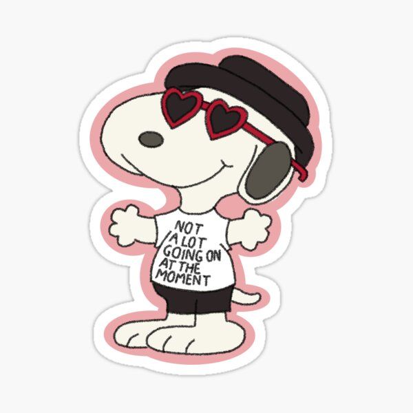 a cartoon dog wearing sunglasses and a t - shirt with the words not going on at the moment