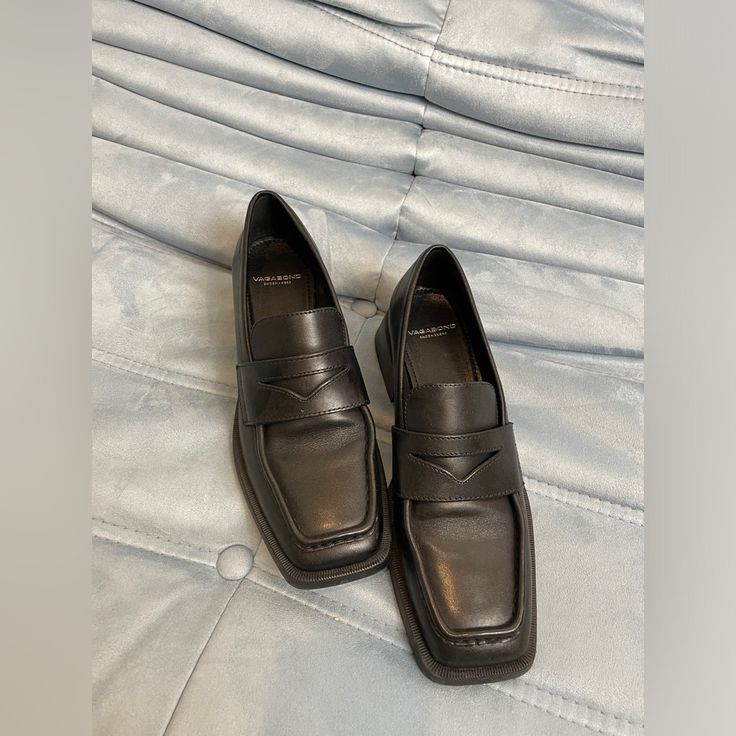 Brand New Without Dust To Bag Or Box Vagabond Shoes, Black Heel, Heeled Loafers, Black Heels, Loafer Flats, Ballet Shoes, Loafers, Ballet, Size 7