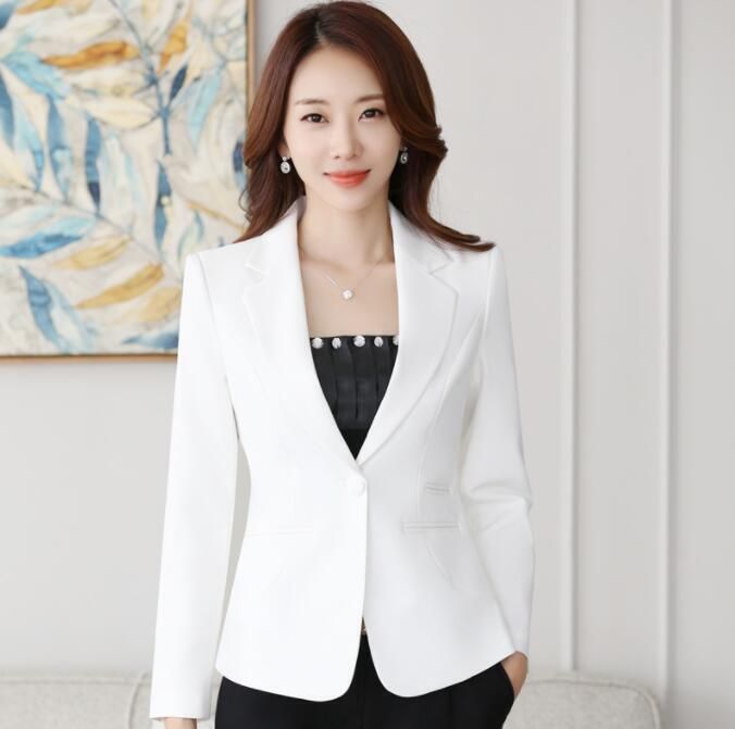 New Spring/ Fall Women One Button Jacket Casual Lapel Coats Suit Jacket Fashion ZXZ-M215 It is a Chinese brand,designed and made by China.   colors : white, yellow, red, rosy, brown, blue MATERIAL: Cotton Blend   Asian SIZE : S,M,L,XL,XXL,3XL,4XL,5XL     Condition: Brand new with tag. Item includes: 1pcs Jacket Notes: color differences allowed for light effects   Chinese sizes are different from others. Ages to fit are just for reference. Please choose the exact size of each body part measured by Centimeters.   Asian size S M L XL XXL 3XL 4XL Length(cm) 55 56 57 58 59 60 61 Bust(cm) 82 86 90 94 98 102 106 Shoulder(cm) 36 37 38 39 40 41 42 Sleeve Length(cm) 55 56 57 58 59 60 61 For Weight(kg) 40-45 45-50 50-55 55-60 60-65 65-70 70-75     Please allow 2-3cm error, manual measuremen PaymentDe Winter White Business Casual Blazer, White Business Casual Winter Blazer, White Long Sleeve Outerwear For Office, White Winter Business Casual Blazer, Winter Business Casual White Blazer, White Single Button Blazer For Work, White Notch Lapel Blazer For Office, White Winter Office Blazer, White Single Button Blazer For Office