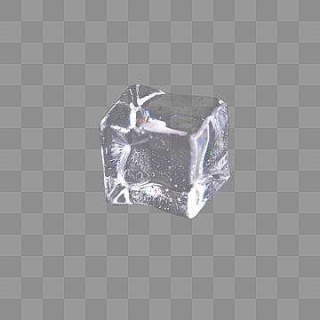 an ice cube on a gray background with no image to describe, it is not clear