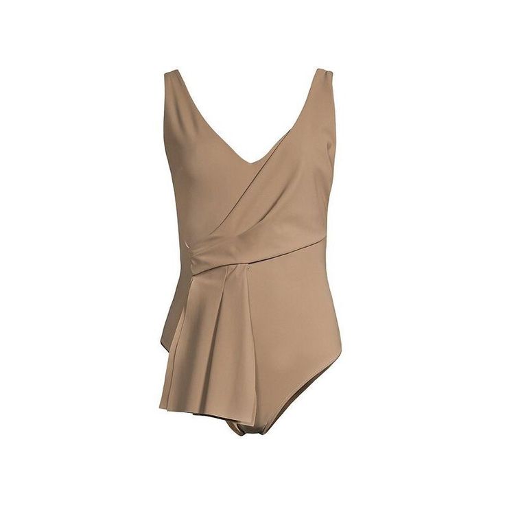 Chiara Boni La Petite Robe Cochi One-Piece Swimsuit Pristine Condition Size 6 $340 Self-Taught Designer Chiara Boni Creates Elegant And Versatile Pieces With A Focus On Flattering The Female Form. Made Of Stretch Fabric, This One-Piece Swimsuit Features A Draped Ruffled Detail At The Side. V-Neck Sleeveless Pull-On Style 72% Polyamide/28% Elastane Hand Wash Made In Italy Size & Fit About 29.5" From Shoulder To Hem Line Drawn Through Label Chic V-neck One Piece For Pool, Chic Beige Lined Swimwear, Elegant Beige Swimwear For Poolside, Elegant Lined Swimwear For Spring, Chic Fitted One Piece Swimsuit, Elegant One Pieces For Spring Swimming, Elegant Fitted One-piece Bodysuit, Chic Beige Swimwear For Party, Elegant Beige One-piece Swimwear