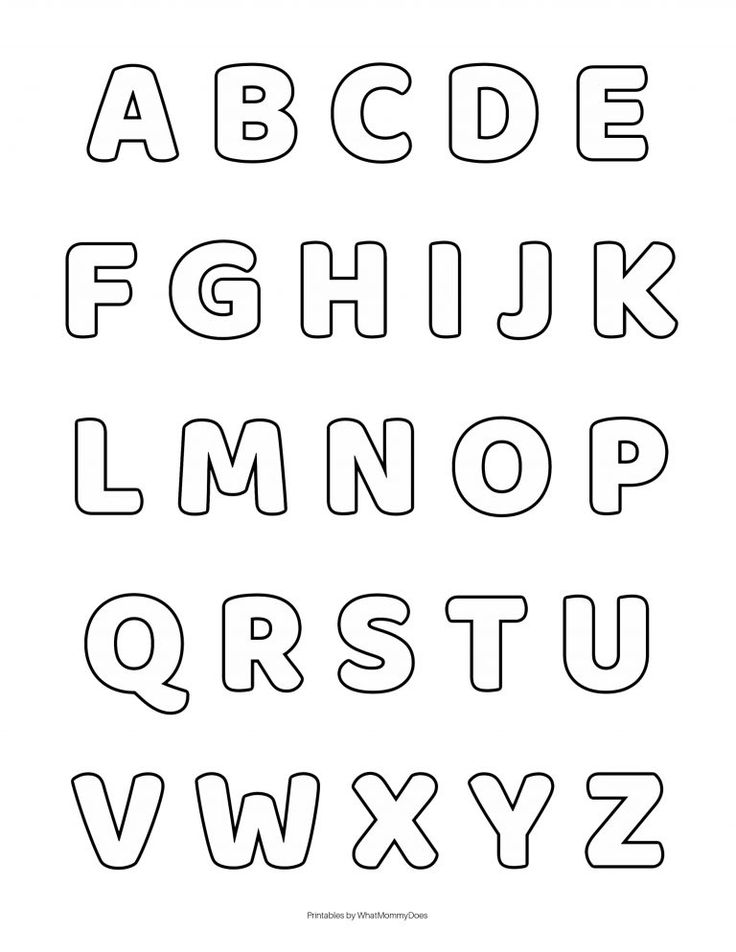 the alphabet is outlined in black and white, with letters that are not written on it