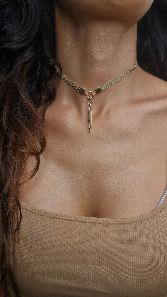 Handmade Lariat Necklace Gift, Handmade Lariat Choker Necklace As Gift, Metal Wheat Chain Necklace As A Gift, Metal Wheat Chain Necklace Gift, Wheat Chain Pendant As A Gift, Gift Clavicle Chain Choker With Dangle, Brass Choker For Jewelry Making, Minimalist Wheat Chain Necklace For Gift, Gift Lariat Choker Necklace With Clavicle Chain