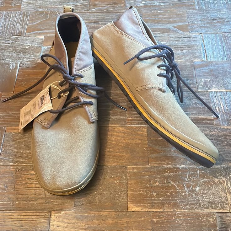 Nwob. Simple E. Benedict #2204 Chukka Suede, Canvas & Leather Boots. Biodegradable Soles, Eco Certified Leather & Suede. Features Bio.D Technology. The "Pedbed" Is Made Of Super-Soft Squishy Pu Foam And Recycled Rubber That's Both Supportive And Well-Cushioned. Pet Lining. Low-Profile Midsole Made With Bio.D. Bio.D Outsole With Oversized Herringbone Pattern For Traction. Footform Is Made From Post-Consumer Recycled Paper. Perfect For The Eco Minded Individual Casual High-top Leather Shoes With Leather Sole, Casual Suede Lace-up Walking Shoes, Beige Leather Walking Shoes With Round Toe, Suede Lace-up Leather Shoes For Outdoor, Lace-up Suede Leather Shoes For Outdoor, Casual Beige Leather Shoes With Textured Sole, Casual Leather Shoes For Outdoor Fall Activities, Casual High-top Leather Shoes For Fall, Casual Leather Shoes For Fall Outdoor