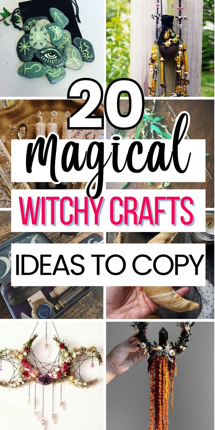 Unleash your creativity with these magical witchy crafts! 🕯��️✨ From spell-inspired DIY projects and pagan crafts to Samhain decorations and Wicca altar ideas, there’s something for every aesthetic. Create enchanting wreaths, wood-based decor, and Halloween magic for your room or sacred space. Click now for easy and fun witch crafts DIY ideas to bring your vision to life! Easy Pagan Crafts, Diy Mystical Gifts, Cheap Witchy Decor, Witchy Room Aesthetic Diy, Diy Chime Candle Holder, Diy Wiccan Crafts Homemade, Diy Gifts For Witchy Friends, Wicca Diy Crafts, Witchy Thrift Store Finds