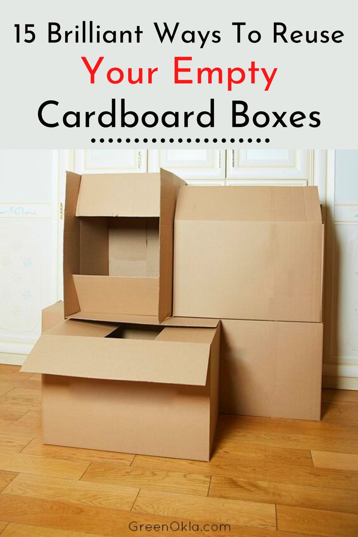 cardboard boxes stacked on top of each other with the words 16 ways to reuse cardboard boxes