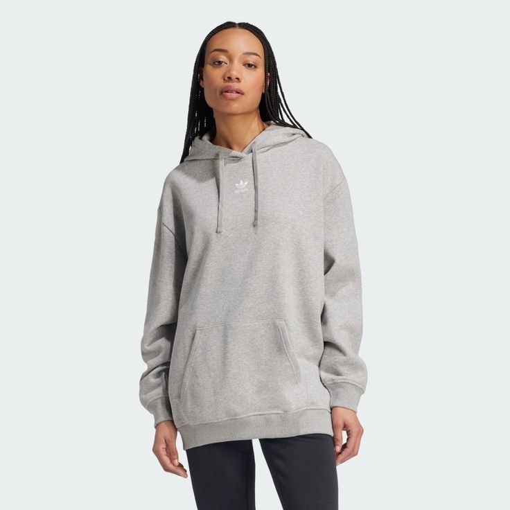 adidas Shop the Essentials Oversized Fleece Hoodie - Grey at adidas.com/us! See all the styles and colors of Essentials Oversized Fleece Hoodie - Grey at the official adidas online shop. Hoodie Essentials, Essentials Hoodie, Adidas Original, Adidas Sweatshirt, Big Clothes, Adidas Shop, Women Lifestyle, Oversized Hoodie, Grey Adidas