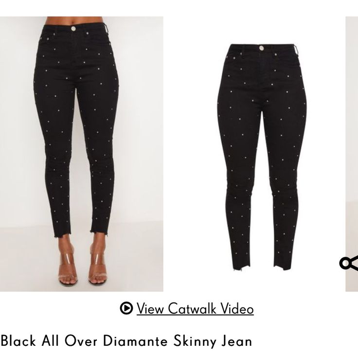 Sparkle Up Your Denim Range Girl With These Skinny Jeans. Featuring A Black Denim Wash With An All Over Diamante Design, You Can't Be Missed In These. Style With A Tee Tucked In And Some Black Strappy Heels For A More Casual Night Out Style. Never Worn But No Tag Black Stretch Jeans For Party, Night Out Style, Black Strappy Heels, Casual Night Out, Strappy Heels, Denim Wash, Colored Jeans, Black Denim, Black Silver