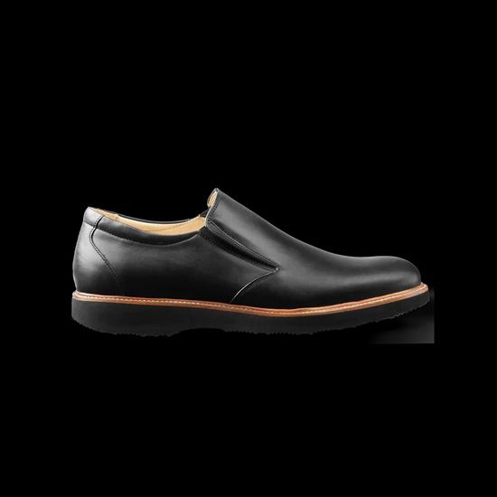 Frequent Traveler | Men's Leather Loafers | Black Leather Business Leather Slip-on Shoes With Rubber Sole, Business Leather Slip-on Shoes With Ortholite Insole, Business Slip-on Leather Shoes With Ortholite Insole, Business Slip-on Oxfords With Ortholite Insole, Leather Moc Toe Shoes With Ortholite Insole For Work, Formal Leather Walking Shoes With Moc Toe, Formal Leather Moc Toe Walking Shoes, Formal Leather Slip-on Walking Shoes, Leather Slip-on Business Walking Shoes