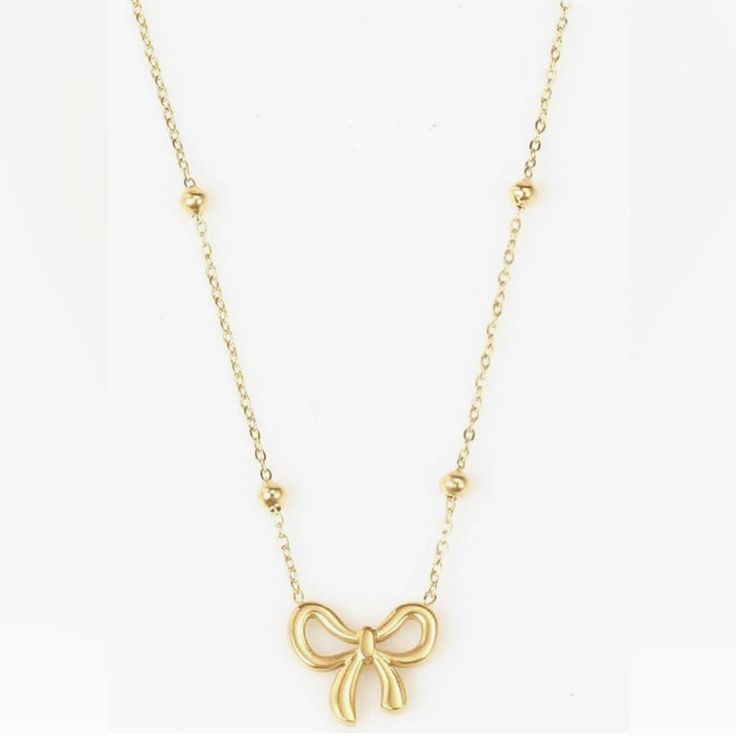 Fashion Bow Necklace: The Necklace Is Made By The Image Of Bow, Very Cute And Fashionable. Very Unique Designed And Well Made, Add Beauty And Elegance For You. Size:15.8'' In Length, With 1.96'' Extender Chain, Could Be Adjustable To Fit For Your Neck, Very Comfortable. Material: Made Of Stainless Steel, Copper, Very Safe To Wear, And It Won't Fade Easily, 14k Gold Plated, Very Beautiful And Elegant To Wear. Bow Necklace, Cute Necklace, Necklace For Women, Women Girl, Womens Necklaces, Wedding Jewelry, Choker, Choker Necklace, Gold Plate