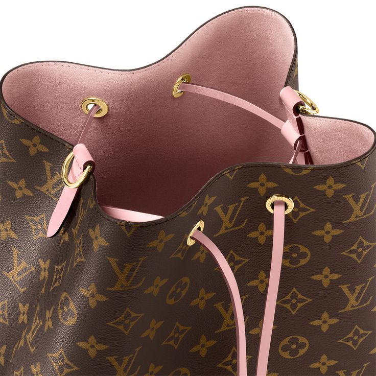 LOUIS VUITTON® - Néonoé - Rose Poudre Lv Handbags Pink, Sac Louis Vuitton, Néonoé Mm, House Icon, Louis Vuitton Neonoe, Louis Vuitton Official Website, Pink Monogram, Fancy Bags, Lv Handbags