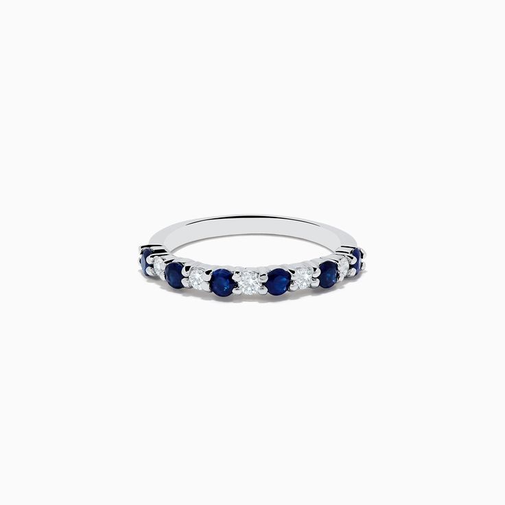 Gemma Blue Sapphire and Diamond Ring, 0.88 TCW Sapphire And Diamond Ring, Effy Jewelry, Blue Sapphire, Diamond Ring, Sapphire, Ring, Gold, Blue, White