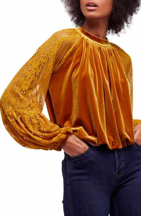 Velvet Lace Top, Velour Tops, Velvet Clothes, Bohemian Tops, Cooler Look, Velvet Lace, Velvet Fashion, Velvet Tops, Mode Inspiration