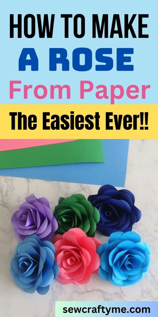 how to make a rose from paper the easyest ever