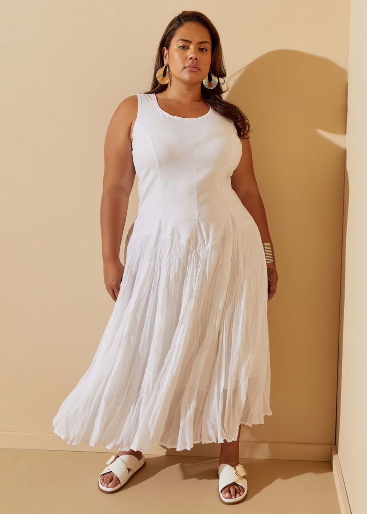 Plus Size maxi dresses plus size summer dress plus size bubble dress Solid Summer Maxi Dress With Ruched Bodice, Summer Fit And Flare Pleated Maxi Dress, Fitted Maxi Dress With Pleated Bodice And Full Skirt, Fitted Sleeveless Maxi Dress With Gathered Skirt, Sleeveless Maxi Dress With Pleated Waist And Fitted Bodice, Empire Waist Sundress With Ruched Bodice, Empire Waist Ruched Bodice Sundress, Sundress Maxi Dress With Ruched Bodice And Empire Waist, Casual Maxi Length Dress With Gathered Skirt