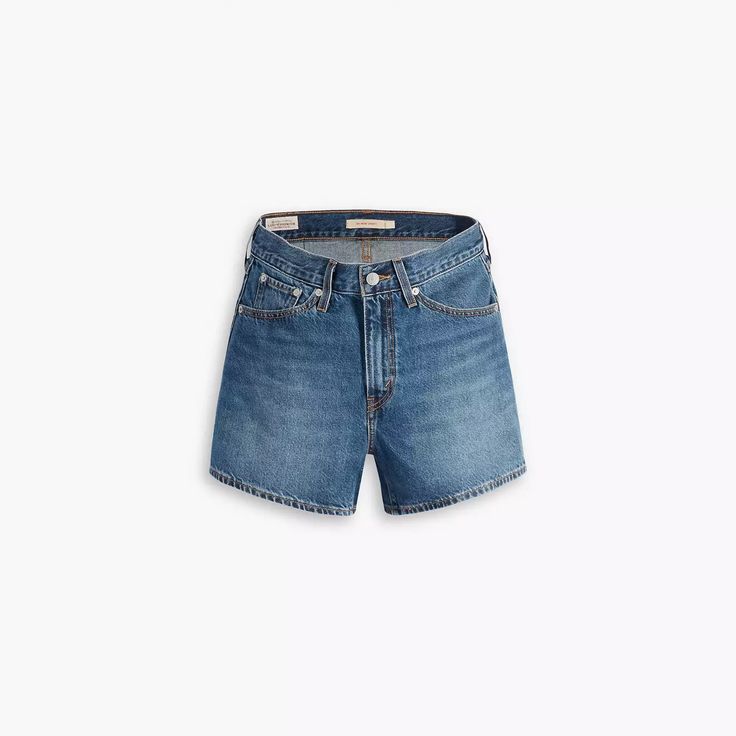 80s Mom Women's Shorts - Medium Wash | Levi's® US Trendy Levi's Rigid Denim Bottoms, Classic High-waisted Relaxed Fit Jean Shorts, Mid-rise Rigid Denim Jean Shorts For Summer, Summer Mid-rise Rigid Denim Jean Shorts, Rigid Denim Bottoms For Summer Everyday Wear, Rigid Denim Bottoms For Everyday Summer Wear, Summer Medium Wash Rigid Denim Bottoms, Retro Relaxed Fit Denim Shorts, High Rise Rigid Denim Shorts For Summer