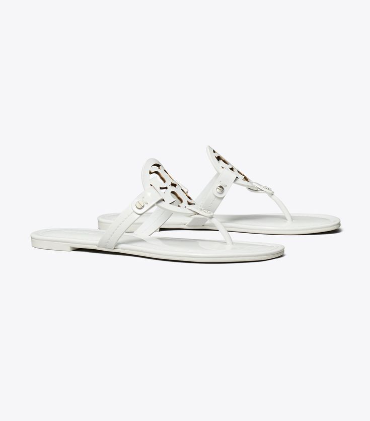 Miller Patent Leather Sandal: Women's Designer Sandals | Tory Burch Italian Sandals, Most Comfortable Sandals, Soft Sandals, Nice Sandals, Miller Sandal, Square Toe Sandals, Tory Burch Sandals, Tory Burch Miller, Jelly Sandals