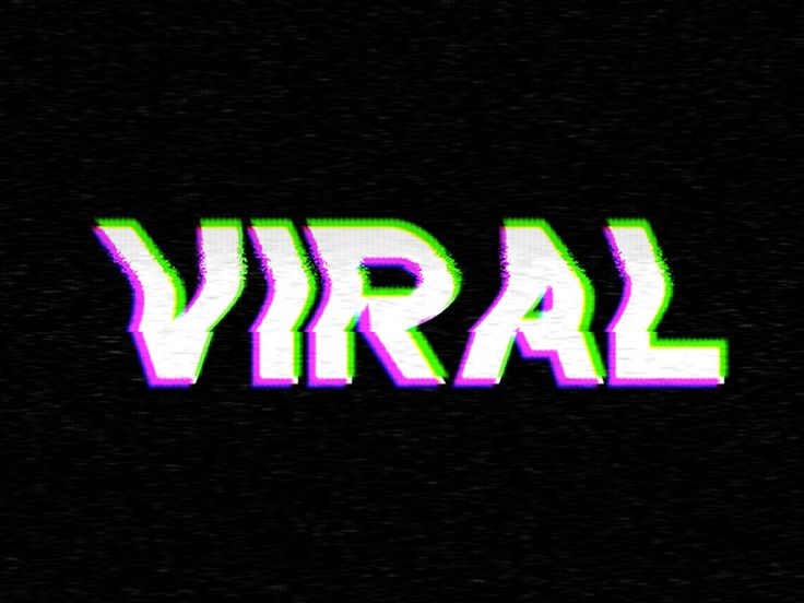 the word vral written in neon green and purple on a black background with white letters