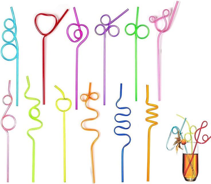 【Unique design】Party straws come in many different creative shapes and designs. Putting straws into glasses with cocktails, juices and other drinks not only increases appetite, but also adds to the party atmosphere.
【 Widely Uses】These curly straws are perfect for any scenario such as birthdays, parties, baby shower, celebrations, coffee shops, tea restaurants, etc. They are also suitable for cold and hot beverages such as juice, water, milk, soda, coffee, etc. Crazy Straws, Fun Straws, Straw Decorations, Drink Decorations, Reusable Drinking Straw, Kids Birthday Party Decoration, Botol Air, Party Straws, Drink Straw