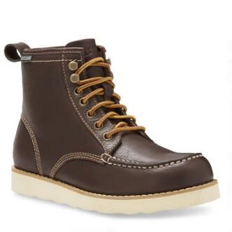 EastlandShoe.com | Casual Shoes for Women, Mens Shoes, Boots, Boat Shoes Brown Moc Toe Work Boots With Reinforced Stitching, Leather Work Boots With Reinforced Stitching, Leather Work Boots With Reinforced Stitching And Moc Toe, Leather Moc Toe Boots With Reinforced Stitching, Eastland Boots, Redwing Boots, Eastland Shoes, Moc Toe Boots, Red Wing Boots