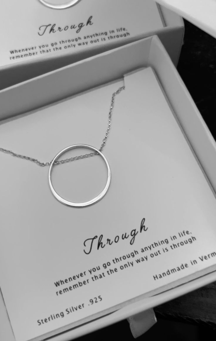 Handmade by Artisan, Danielle Nicole Enright, this unique necklace features a circular pendant with chain running through the middle. Strung on 15” sterling silver Rolo chain with a 2” extender. ABRAU brand tag attached. Lobster clasp closure. Minimalist style, filled with symbolism. Wear alone or layered with other necklaces. Everyday Circle Necklace With Chain, Sterling Silver Clavicle Chain Necklace Gift, Sterling Silver Chain Necklace With Large Pendant For Gift, Everyday Clavicle Chain Jewelry, Modern Silver Chain Jewelry With Round Pendant, Nickel-free Round Chain Necklace, Modern Sterling Silver Chain Necklace For Gift, Modern Sterling Silver Chain Necklace As Gift, Circle Jewelry With Adjustable Chain For Everyday