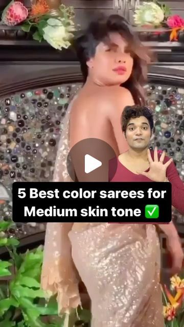 Arijit Maity • Recreating Celebrities outfit under budget on Instagram: "Save it for later ✅ : 5 best color sarees for medium skin tone ✨  We all have beautiful skin tone I’m just suggesting the best one ☝️   Saree loukiyaa ( Dark Red , electric blue , mustard yellow )  Models @amzz.xo @annsamuel   Which one is your favourite ? . . . #saree #sarees #sareelove #sareefashion #sareeindia #sareeaddict #priyankachopra #mediumskintone #outfitinspiration #imagecoach #fashionreels #fdarijit #explore #explorepage #viral #reels #reelsinstagram #trending" Celebrity Designer Sarees, Celebrities Saree Look, Dress Colors For Warm Skin Tones, Saree For Work, Red Saree Styling Ideas, Yellow Pure Silk Saree, Yellow Saree Ideas, Designer Wear Sarees, Blouse Models For Silk Sarees