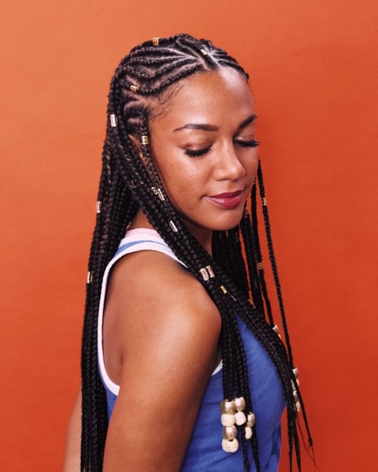 Fulani Braid, Cornrows With Beads, Milkmaid Braid, Natural African American Hairstyles, Traditional Hairstyle, Protective Hairstyle, Fulani Braids, Braids With Curls, Dread Hairstyles