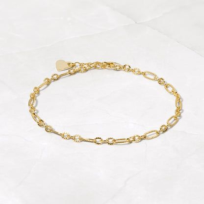 Dainty Adjustable Yellow Gold Paperclip Bracelet, Gold Delicate Adjustable Paperclip Bracelet, Dainty Adjustable Chain Bracelet, Dainty Adjustable Tarnish Resistant Chain Bracelet, Dainty Adjustable Paperclip Bracelet, Dainty Adjustable Tarnish-resistant Chain Bracelet, Minimalist Yellow Gold Metal Bracelet, Dainty Gold Sterling Silver Bracelet For Everyday, Minimalist Brass Bracelets