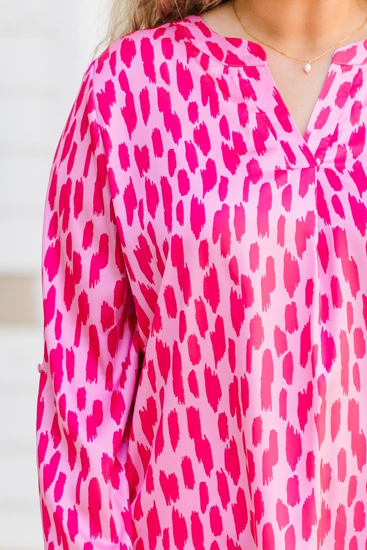 Let your fashion sense glow this season with this beauty! This bold and classy top features a stunning leopard pattern in a sleek, bright pink color! So strut your stuff and stand out with this eye-catching and stylish piece! 100% Polyester Leopard Pattern, Pink Top, Pink Tops, Fashion Sense, Bright Pink, The Struts, Pink Color, Size 12, Sense