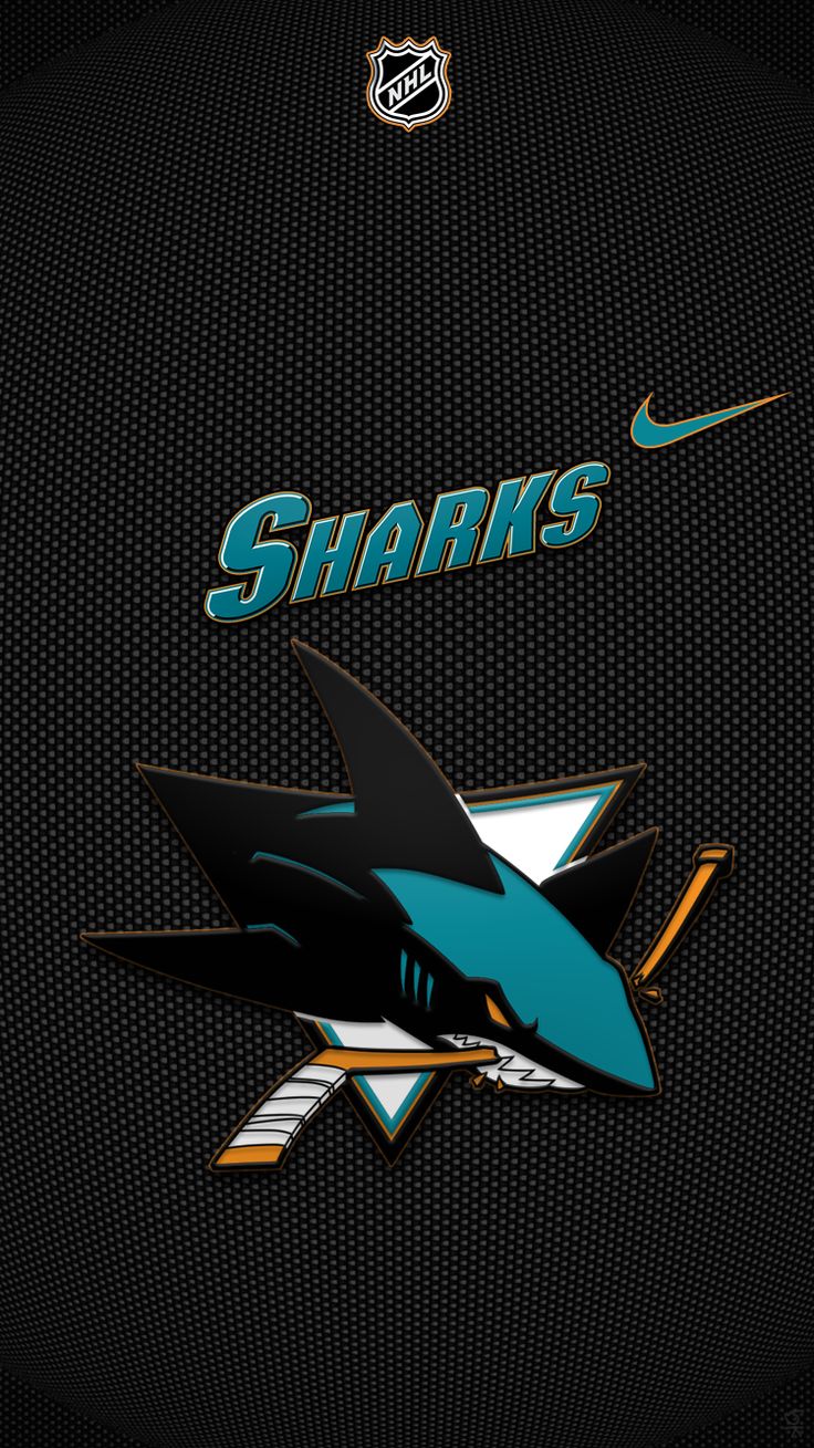 the san jose sharks logo on a black background